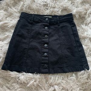 Forever21 black mini denim skirt